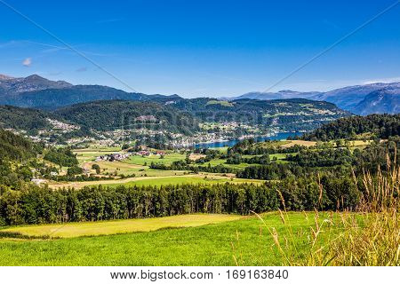 Overview Picture Of Øystese A Natural Pearl In Kvam, Hordaland.
