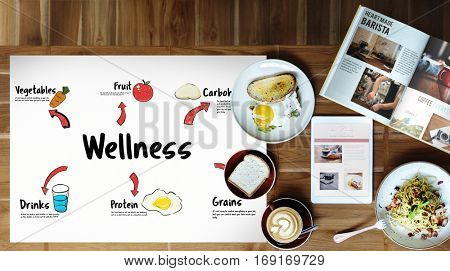 Healthy Eating Food Digram Concept