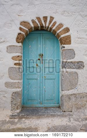 Door of an old building in Chora on Astypalea island.