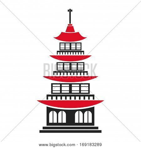 pagoda traditional building japanese architecture vector illustration