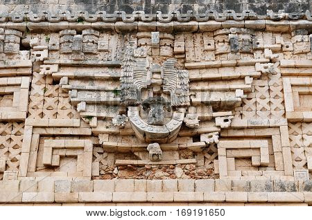 Uxmal Maya ruins is the archaeological site of greatest relevance in the Puuc Route. Renowned for the beautiful friezes of its buildings facades created with small stones perfectly polished Mexico