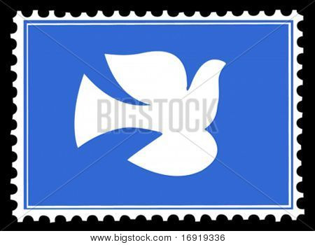 silhouette vector Tortora su francobolli