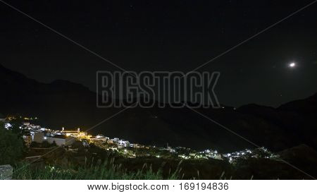 Tejeda Village At Gran Canaria, Spain At Night