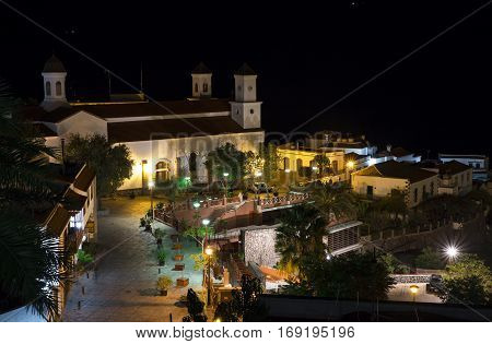 Tejeda Village At Gran Canaria, Spain At Night