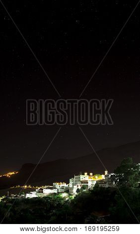 Tejeda Village At Gran Canaria, Spain At Night