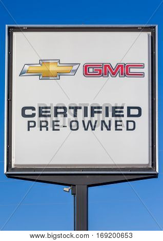 Chevrolet And Gmc Automobile Pre-owned Dealership Sign