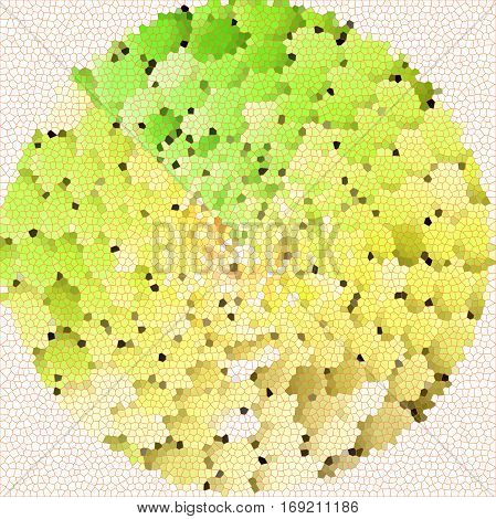 Abstract coloring background of the pastel rainbow gradient with visual mosaic, poolar coordinates,stained glass,twirl, wave and pinch effects