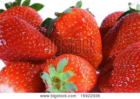 frische reife Erdbeeren