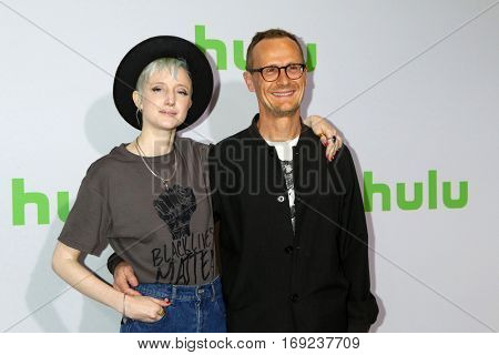 PASADENA - JAN 7:  Andrea Riseborough, Marc Munden at the HULU TCA Winter 2017 Photo Call at the Langham Hotel on January 7, 2015 in Pasadena, CA