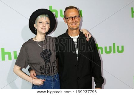 PASADENA - JAN 7:  Andrea Riseborough, Marc Munden at the HULU TCA Winter 2017 Photo Call at the Langham Hotel on January 7, 2015 in Pasadena, CA