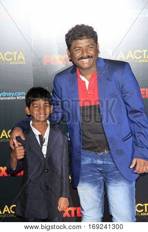 LOS ANGELES - JAN 6:  Sunny Pawar, Dilip Pawar at the 6th AACTA International Awards at 229 Images on January 6, 2017 in Los Angeles, CA