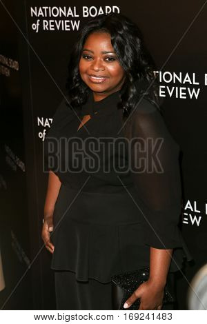 NEW YORK-JAN 4: Actress Octavia Spencer attends the National Board of Review Gala at Cipriani Wall Street in New York on January 4, 2017.