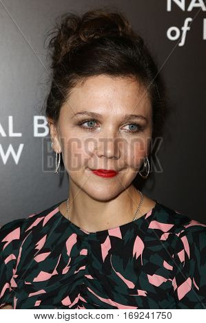 NEW YORK-JAN 4: Actress Maggie Gyllenhaal attends the National Board of Review Gala at Cipriani Wall Street in New York on January 4, 2017.
