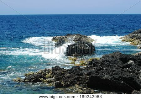 Landscape of the islanders of Formigas, Azores, Portugal