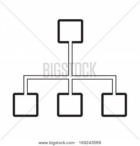 hierarchy icon on white background. hierarchy sign.