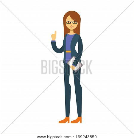 Business people and office concept happy smiling businesswoman. Success manager happy portrait.