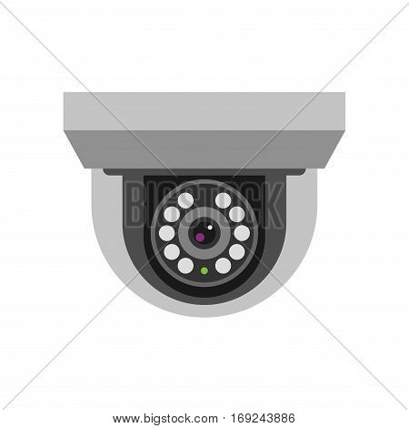 Security camera privacy protection system equipment. Surveillance safety home protection system technology vector illustration. 
