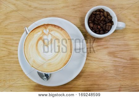 Latte Art Tulip And Beans