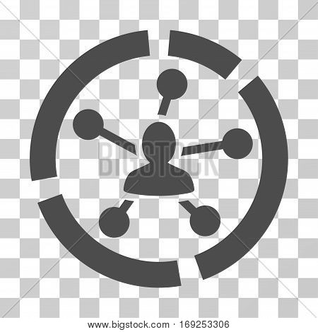 Relations Diagram icon. Vector illustration style is flat iconic symbol gray color transparent background. Designed for web and software interfaces.