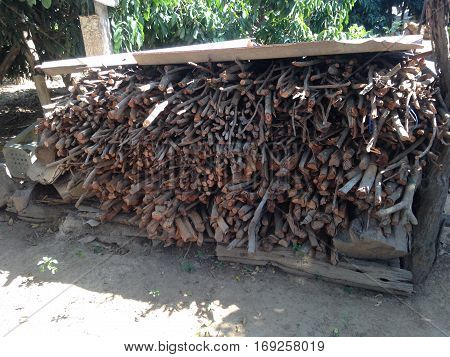 The pile firewoods was lifestyle of Lanna people.