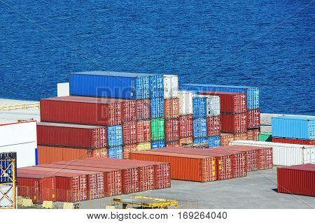 Cargo Container In Port