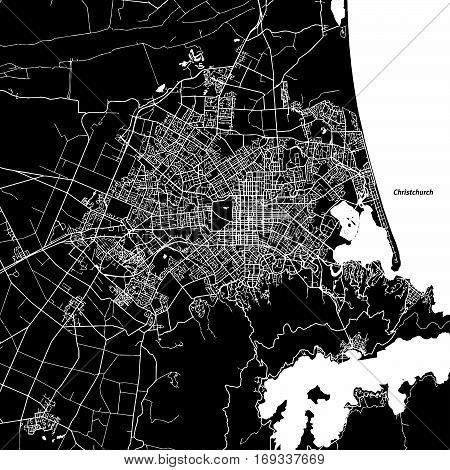 Christchurch Vector Map