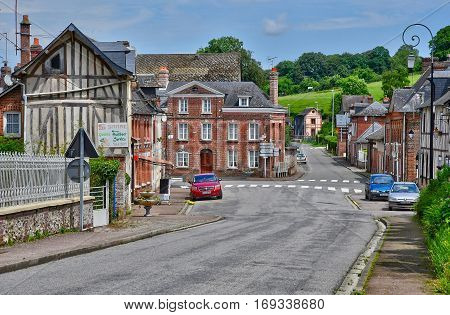 Cailly France - june 23 2016 : the picturesque village in summer
