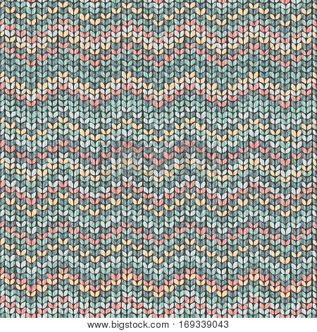 Knit zigzag pattern, traditional fashion nordic seamless texture