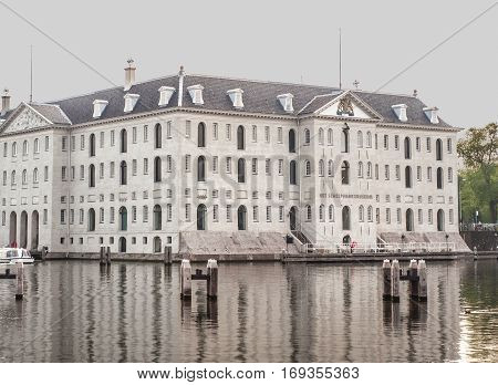 The building of National Maritime Museum from Amsterdam, Netherlands