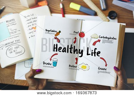 Healthy Eating Food Digram Concept