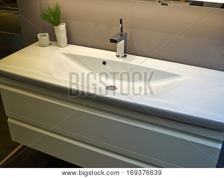 Beautiful Small Modern Trendy Design Bathroom in Luxury Home
