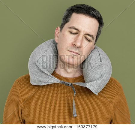 Man Neck Pilow Comfortable Sleeping Relaxation