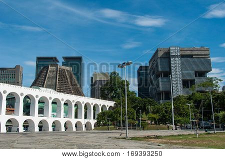 Lapa Arch or Carioca Aqueduct, the Landmark of the City, Rio de Janeiro, Brazil