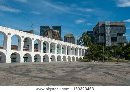 Lapa Arch or Carioca Aqueduct, the Landmark of the City, Rio de Janeiro, Brazil