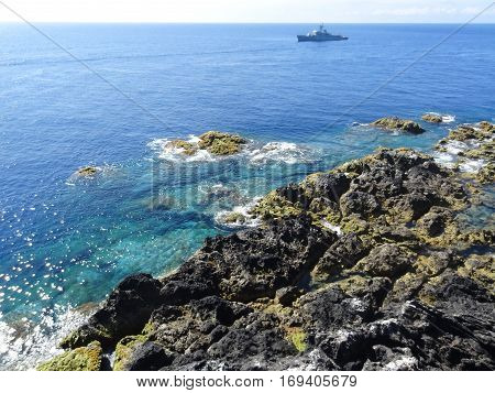 Landscape of the islanders of Formigas, Azores, Portugal