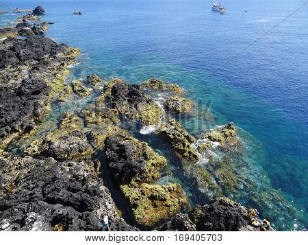 Landscape of the islanders of Formigas, Azores, Portugal