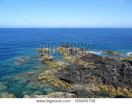 Landscape of the islanders of Formigas, Azores, Portugal