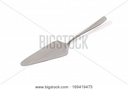 cake server isolated on white background. metal