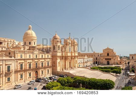 Noto Cathedral Is A Roman Catholic Cathedral In Noto In Sicily