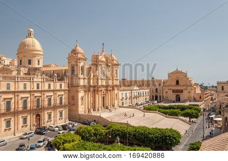 Noto Cathedral Is A Roman Catholic Cathedral In Noto In Sicily