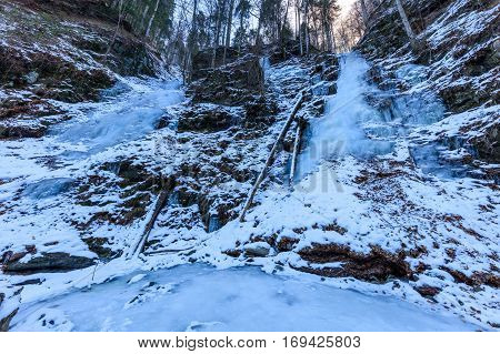 Landscape with Valea lui Stan canyon and river in Romania