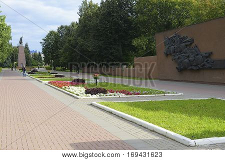 August 16 2015: Photo of Chapayev square. Cheboksary. Russia