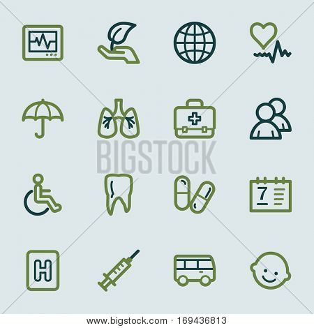 Medicine web icons set