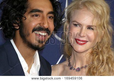 PALM SPRINGS - JAN 2:  Dev Patel, Nicole Kidman at the Palm Springs International FIlm Festival Gala at Palm Springs Convention Center on January 2, 2017 in Palm Springs, CA