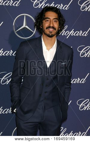 PALM SPRINGS - JAN 2:  Dev Patel at the Palm Springs International FIlm Festival Gala at Palm Springs Convention Center on January 2, 2017 in Palm Springs, CA