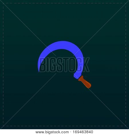 Sickles. Color symbol icon on black background. Vector illustration