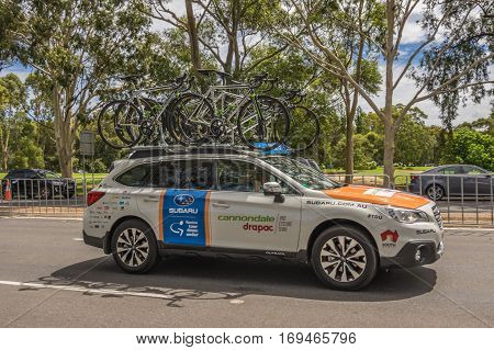 Adelaide South Australia 17 January 2017 The first stage of the Tour Down Under was grueling in the 40 degree Celsius heat