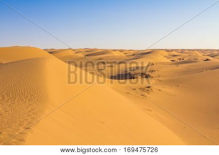 Sand dunes in the Maranjab desert near Kashan Iran