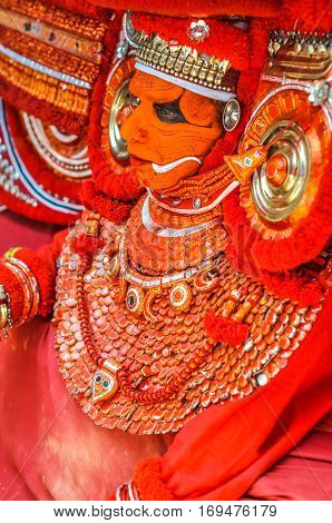 Ritual Dancer In Kerala