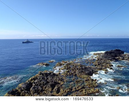 Landscape of the islanders of Formigas, Azores, Portugal